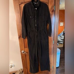 Universal Thread Black Denim Workwear Jumpsuit